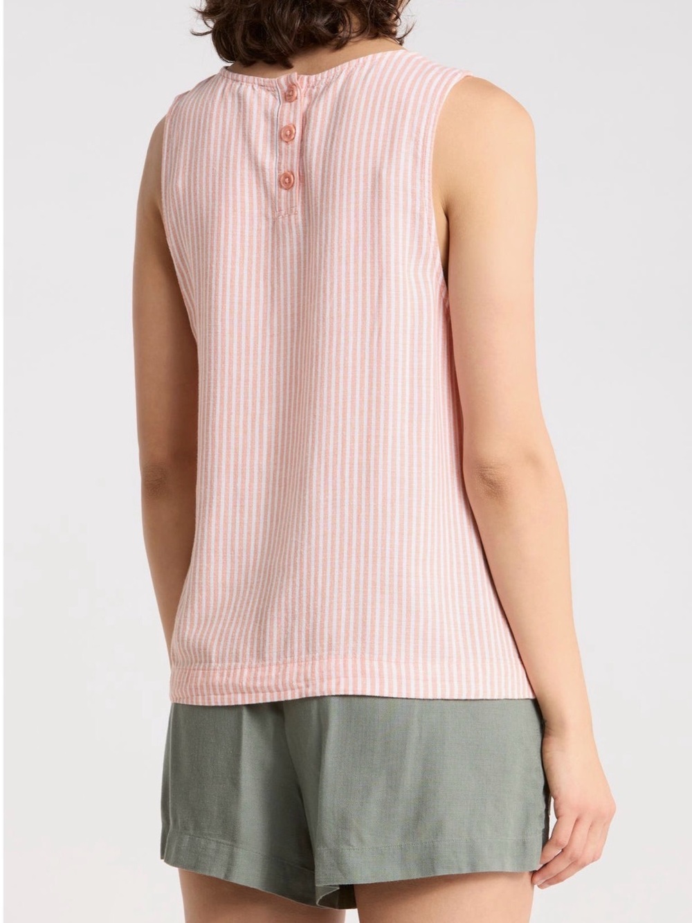 Splendid Striped Gingham Shell Sleeveless Top - Picture 2 of 3